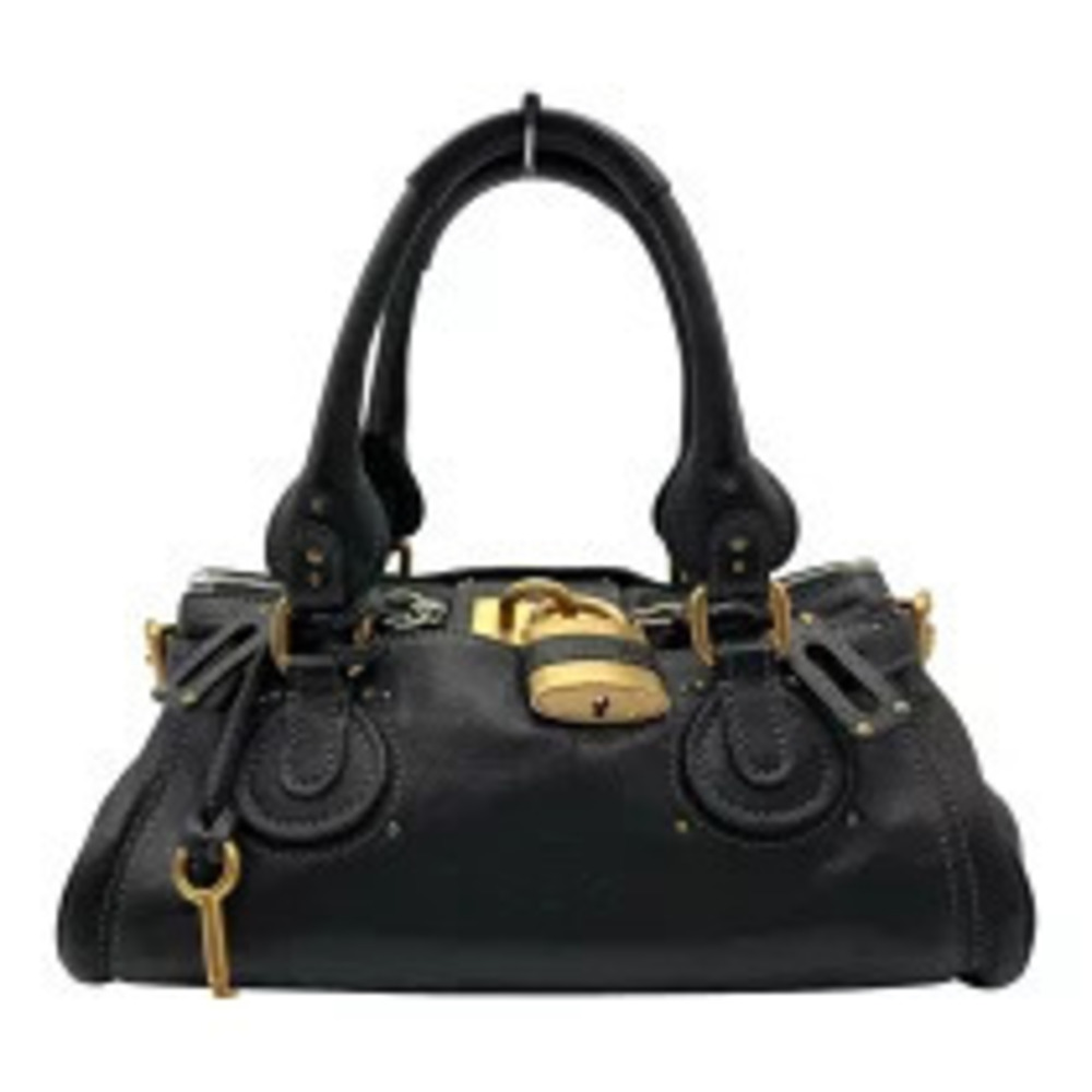 Chloe Paddington Bag Leather Handbag Black
